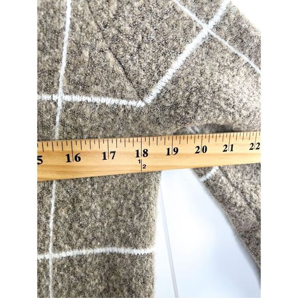 Evolution by Cyrus Windowpane Tan and White Turtleneck Sweater Size S Norta Plai - Picture 6 of 10